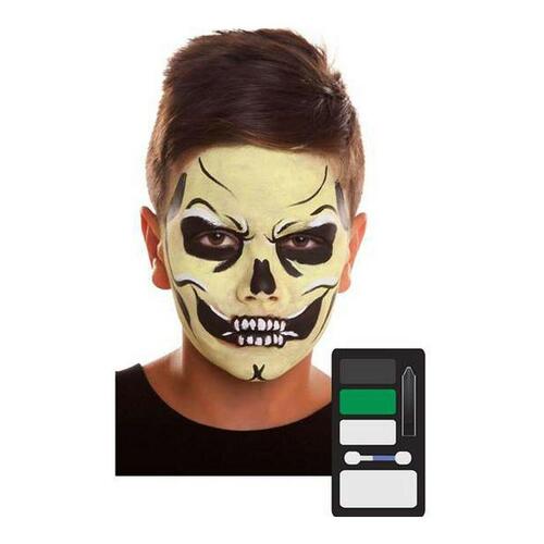 Ansigtsfarve - Skelet makeup sæt