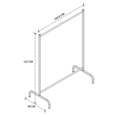 Knagerække Alexandra House Living Sort Metal 104 x 135 x 49 cm