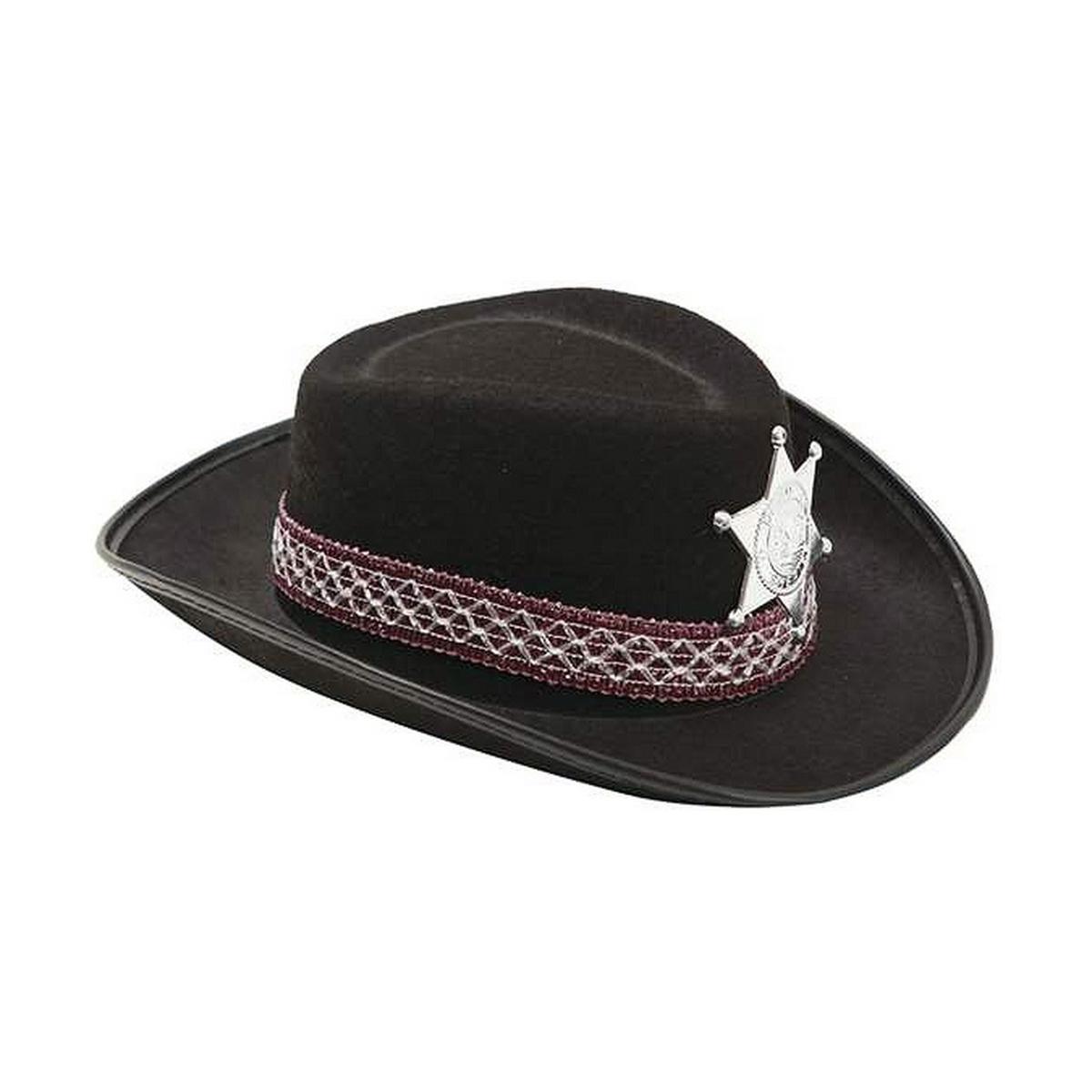 Cowboyhat til børn - sort, 53 cm