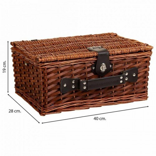 Alexandra House Living picnickurv - brun flet, 4 personer