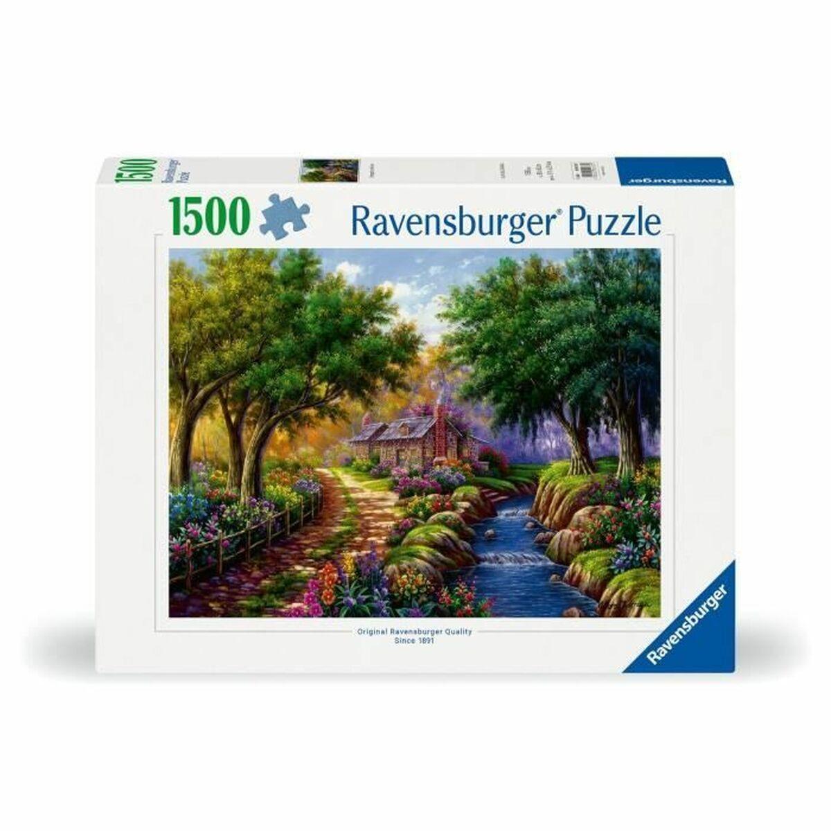Ravensburger puslespil - Cottage by the River, 1500 brikker
