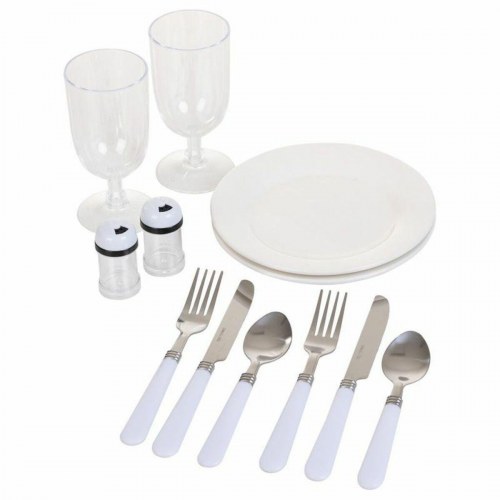 Alexandra House Living picnickurv - grå/natur flet, 2 personer