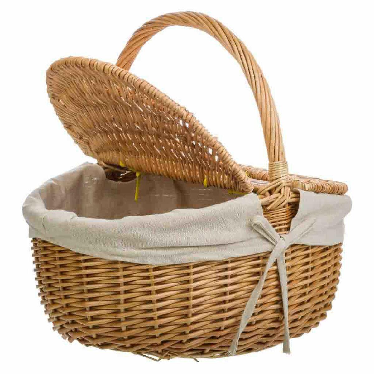 Picnickurv Alexandra House Living flet Piletræ 32 x 37 x 41 cm Natur