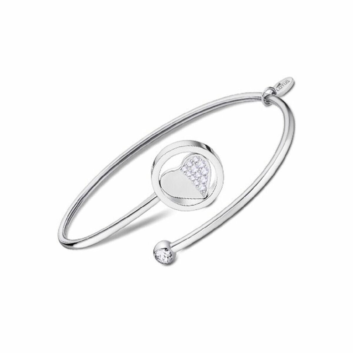 Lotus LS2169-2/2 armbånd til kvinder - elegant sølvfarvet bangle med hjerte
