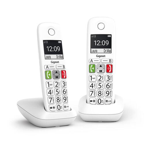 Trådløs telefon Gigaset E290 Duo Hvid (OUTLET A)