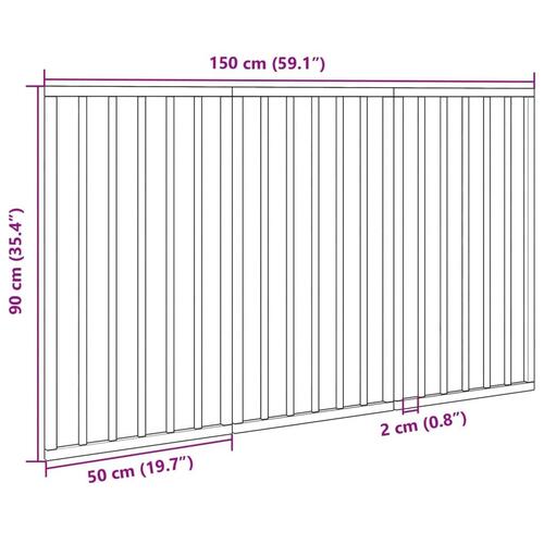 Hundelåge 3 paneler 150 cm poppeltræ