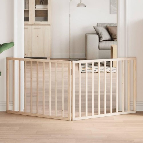 Foldbart hundegitter med 2 paneler - 160 cm i poppeltræ