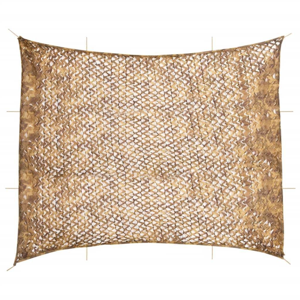 Camouflagenet 729 × 602 cm med opbevaringspose - sandfarvet