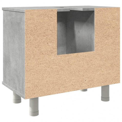 Badeværelsesskab 60×32×53,5 cm i konstrueret træ - betongrå
