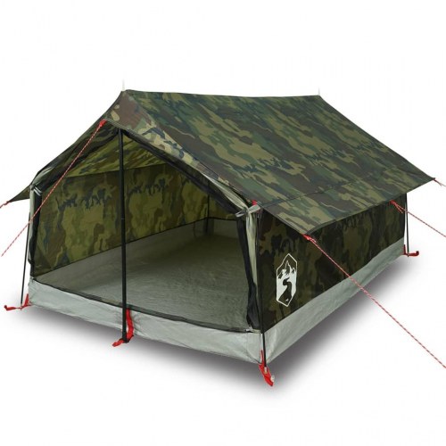 2-personers campingtelt - vandafvisende camouflage, A-stel