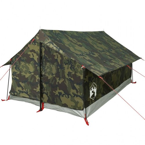 2-personers campingtelt - vandafvisende camouflage, A-stel