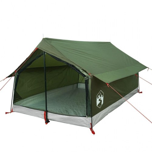 2-personers campingtelt - vandafvisende A-stel, olivengrøn