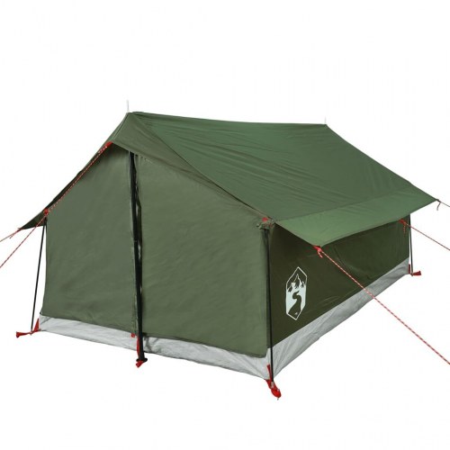 2-personers campingtelt - vandafvisende A-stel, olivengrøn