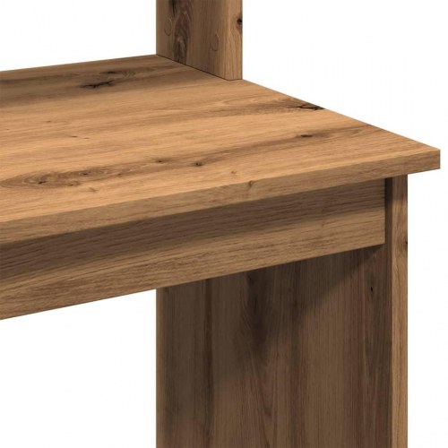 Skrivebord med hylder 102×45×148 cm - konstrueret træ i kunsteg