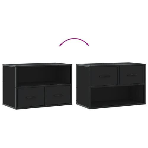Tv-bord 60x31x39,5 cm konstrueret træ og metal sort