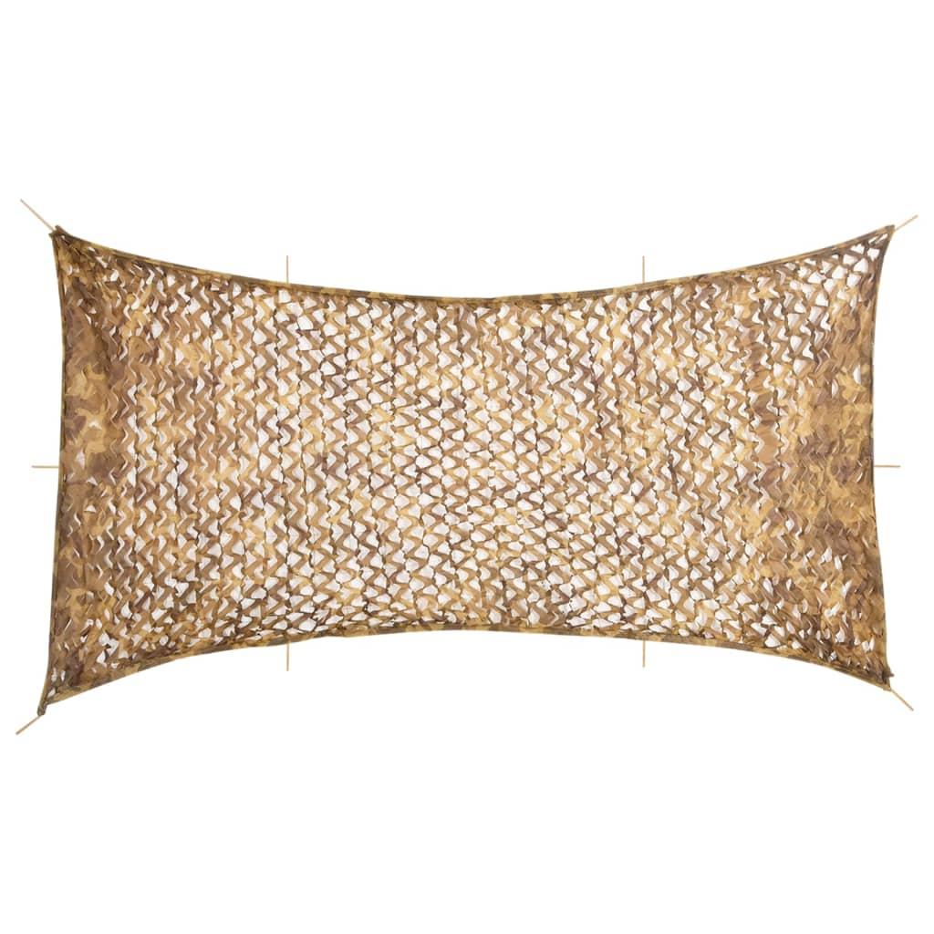 Camouflagenet 708 × 423 cm med opbevaringspose - sandfarvet