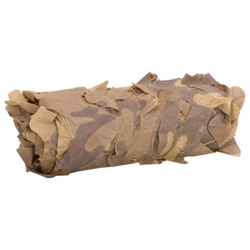 Camouflagenet 516 × 400 cm med opbevaringspose - sandfarvet
