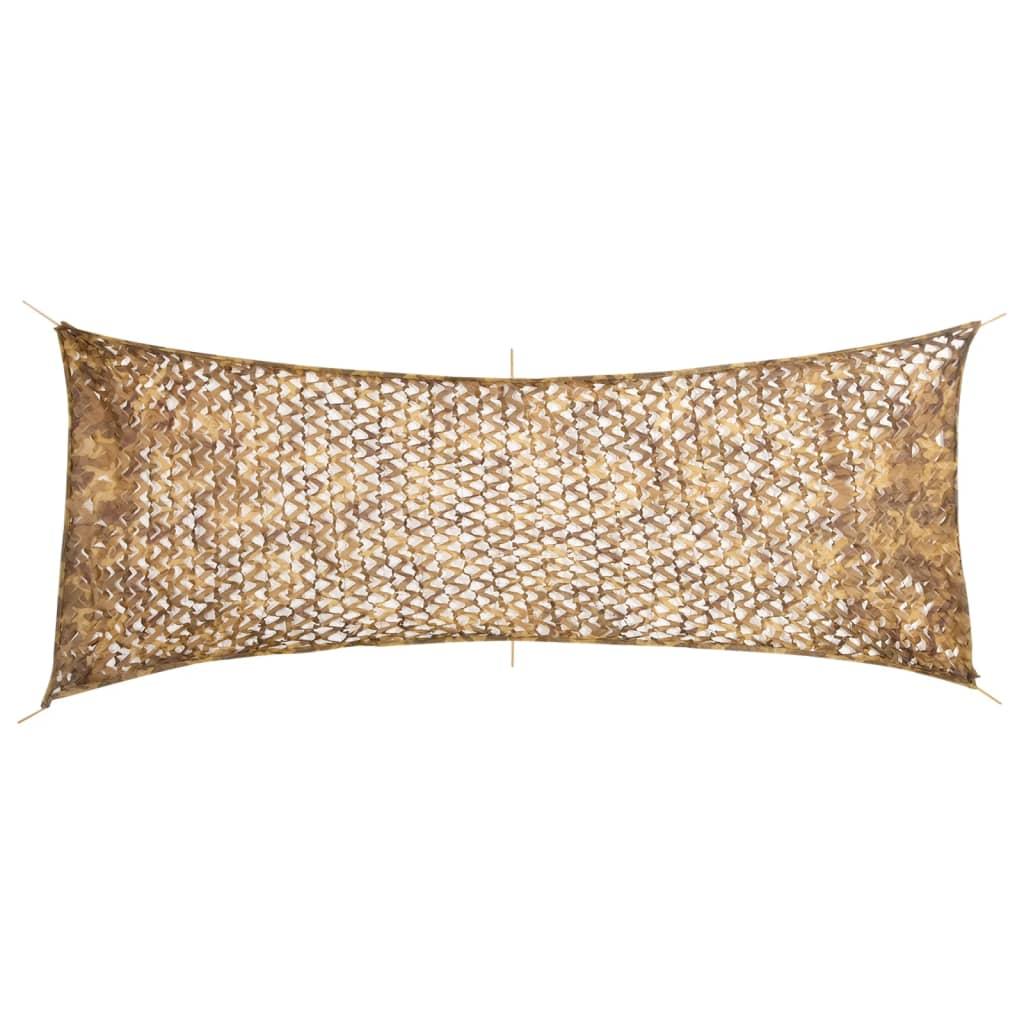 Camouflagenet 412x144 cm med opbevaringspose sandfarvet