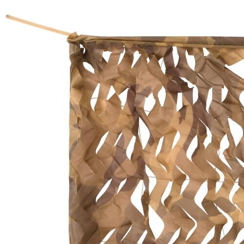Camouflagenet 412x144 cm med opbevaringspose sandfarvet
