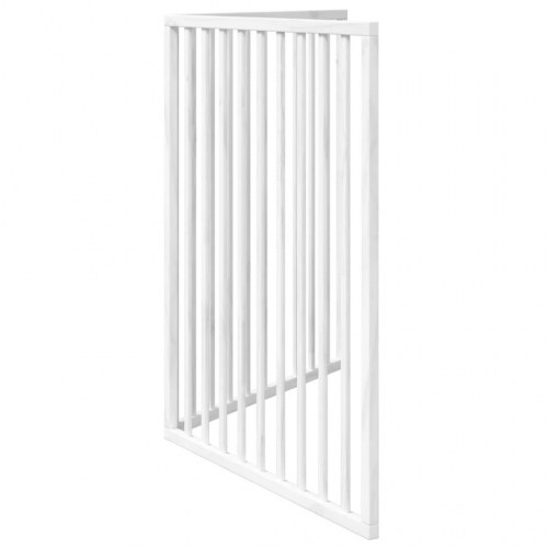 Foldbart hundegitter med 2 paneler - hvid poppeltræ, 160 cm