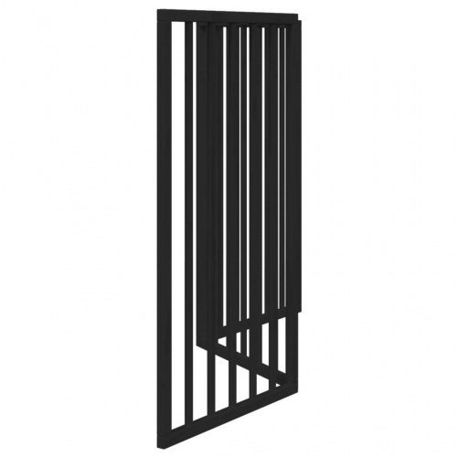 Hundelåge med 3 paneler - foldbar poppeltræ, 150 cm, sort