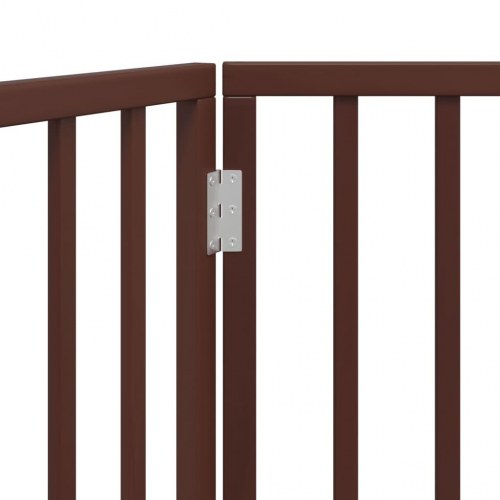 Hundelåge med 2 paneler - 160 cm foldbar i poppeltræ, brun