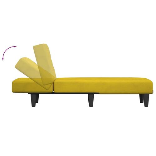 Chaiselong velour gul