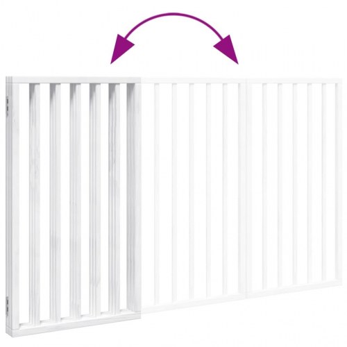 Foldbart hundegitter med 3 paneler - hvidt poppeltræ, 150 cm