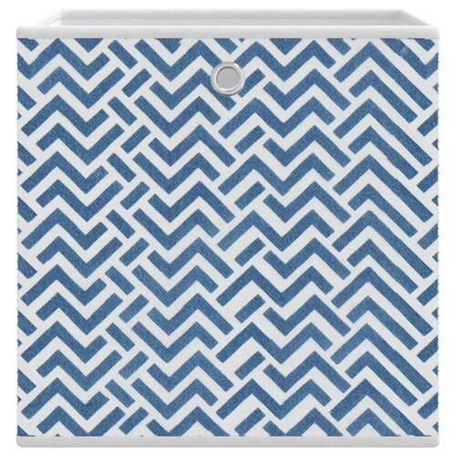 Opbevaringskasser 4 stk. 32x32x32 cm foldbare stof blå