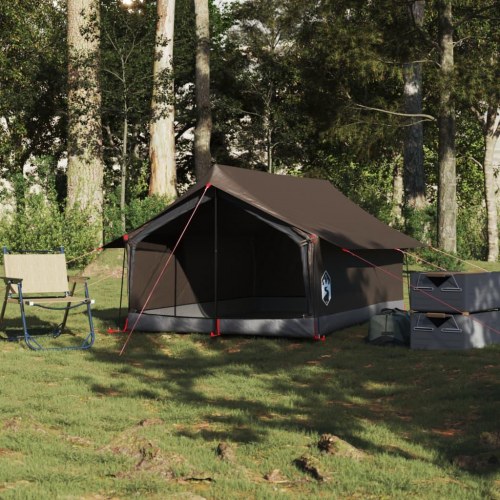 2-personers campingtelt - vandafvisende A-stel, brun