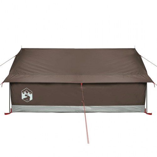2-personers campingtelt - vandafvisende A-stel, brun