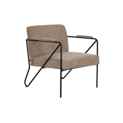 Lænestol Metal Brun Polyester (64 x 69,5 x 76 cm)