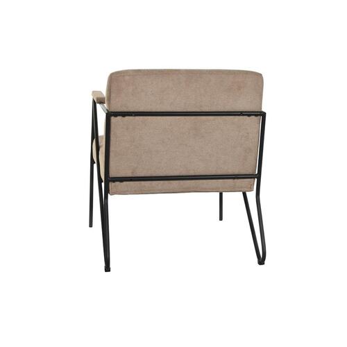Lænestol Metal Brun Polyester (64 x 69,5 x 76 cm)
