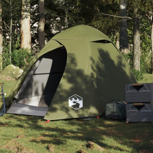 2-personers kuppeltelt - vandafvisende campingtelt, olivengrøn