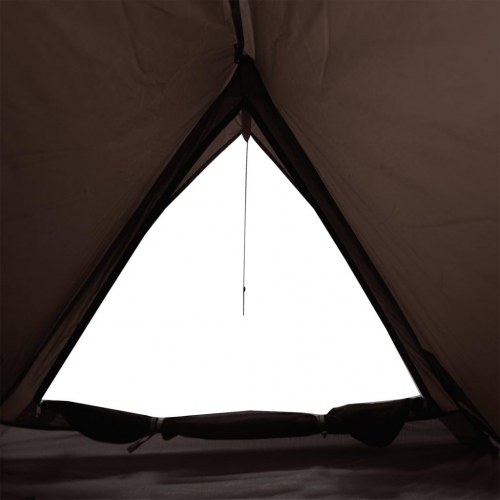 2-personers campingtelt - vandafvisende A-stelt, brun