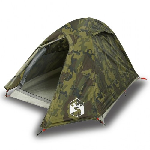 2-personers kuppeltelt - vandafvisende campingtelt i camouflage
