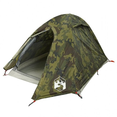 2-personers kuppeltelt - vandafvisende campingtelt i camouflage