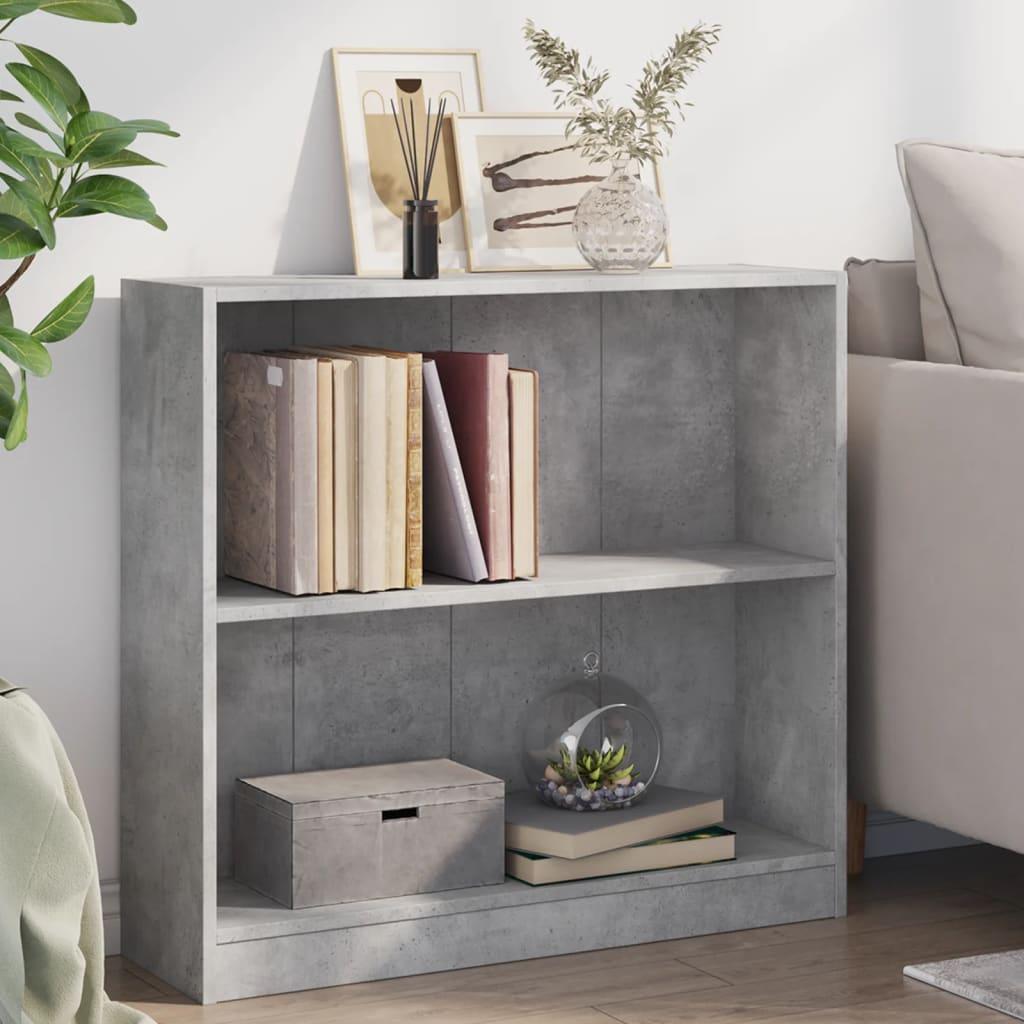 Bogreol 80x24x75 cm konstrueret træ hvid
