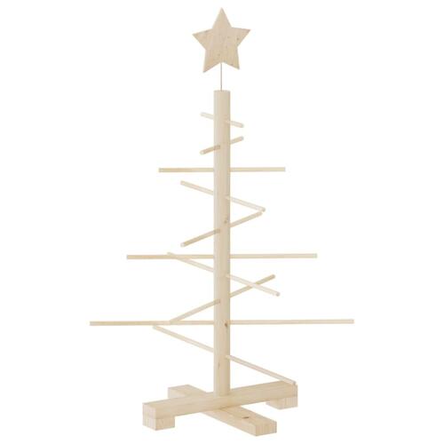 Dekorativt juletræ 75 cm massivt fyrretræ