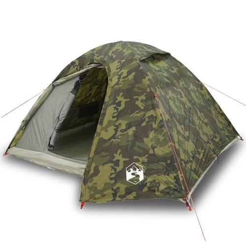 4-personers campingtelt vandafvisende kuppel camouflage