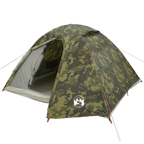 4-personers campingtelt vandafvisende kuppel camouflage