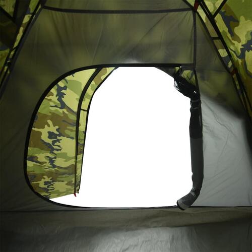 4-personers campingtelt vandafvisende kuppel camouflage