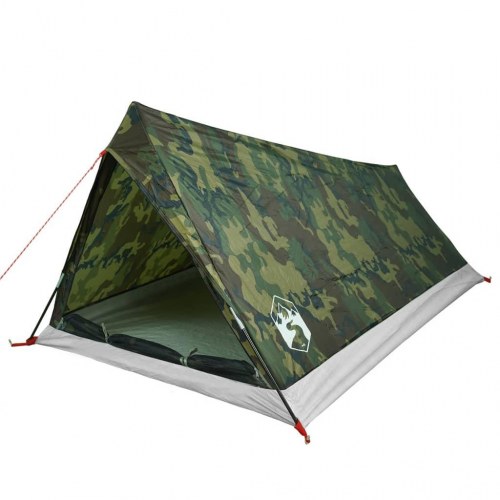 2-personers campingtelt - vandafvisende camouflage, A-stel