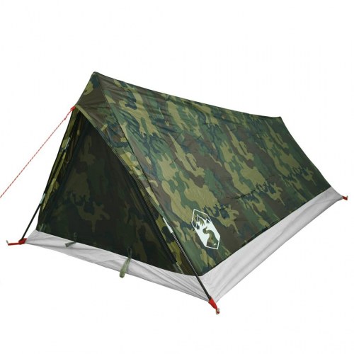 2-personers campingtelt - vandafvisende camouflage, A-stel