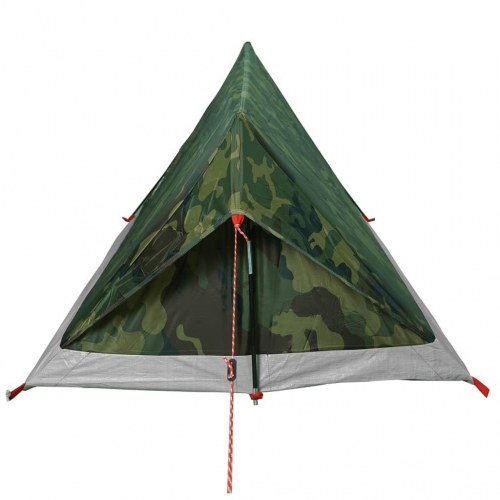 2-personers campingtelt - vandafvisende camouflage, A-stel