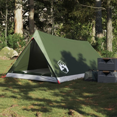 2-personers campingtelt - vandafvisende A-stel, olivengrøn