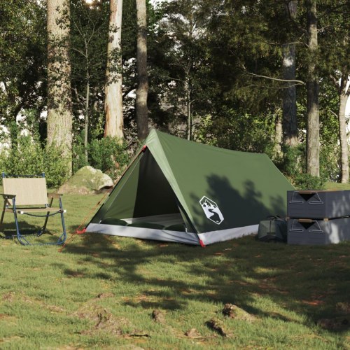2-personers campingtelt - vandafvisende A-stel, olivengrøn