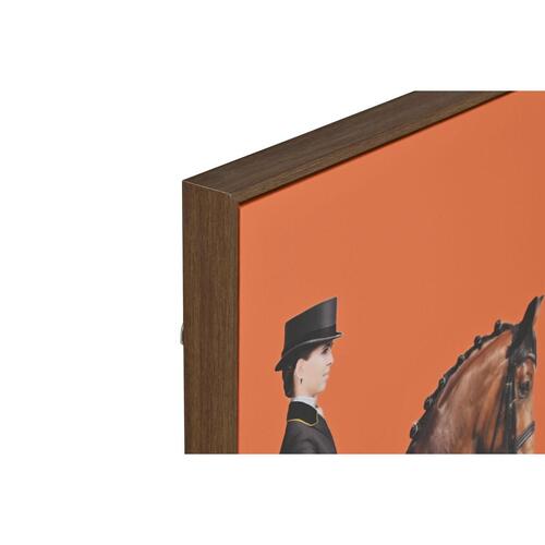 Maleri Home ESPRIT Brun Orange Moderne Hest 60 x 4 x 90 cm (2 enheder)