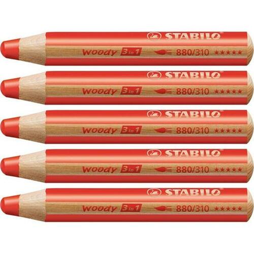Farveblyanter Stabilo Woody 3-i-1 (5 enheder)