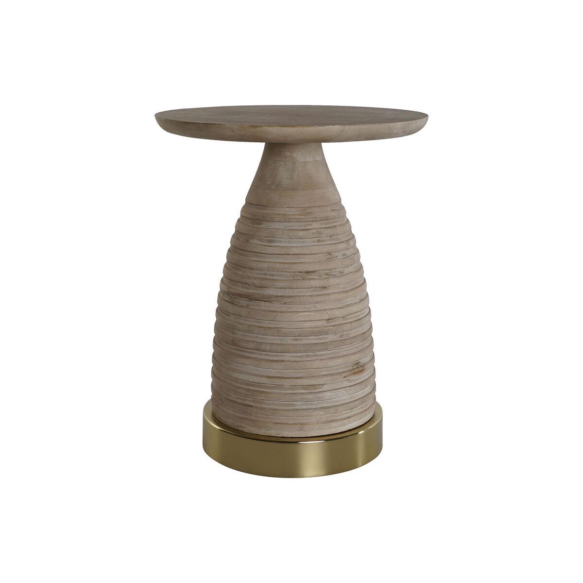 Sofabord Home Esprit Gylden Natur Træ Metal 41 X 41 X 53 Cm